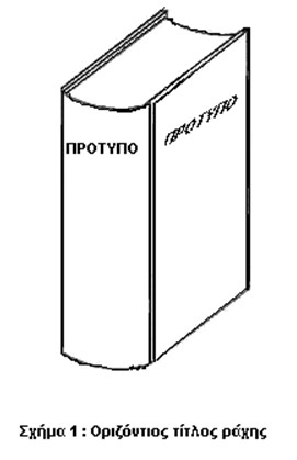 οριζόντιος τίτλος ράχης